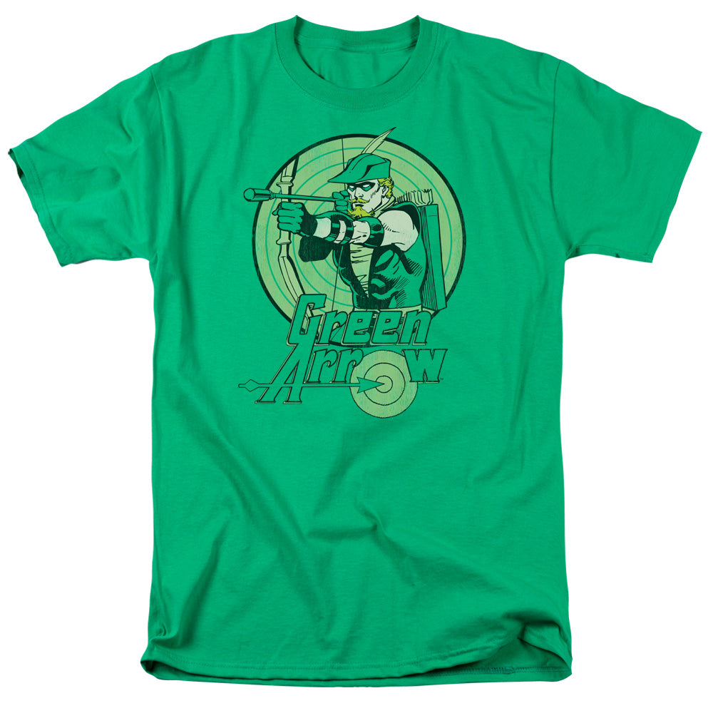 AN OFFCIALLY LICENSED DC GREEN ARROW MEN'S REGULAR FIT T-SHIRT KELLY GREEN