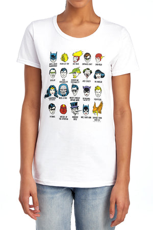 AN OFFCIALLY LICENSED DC SUPERHERO ISSUES WOMEN'S REGULAR FIT T-SHIRT WHITE