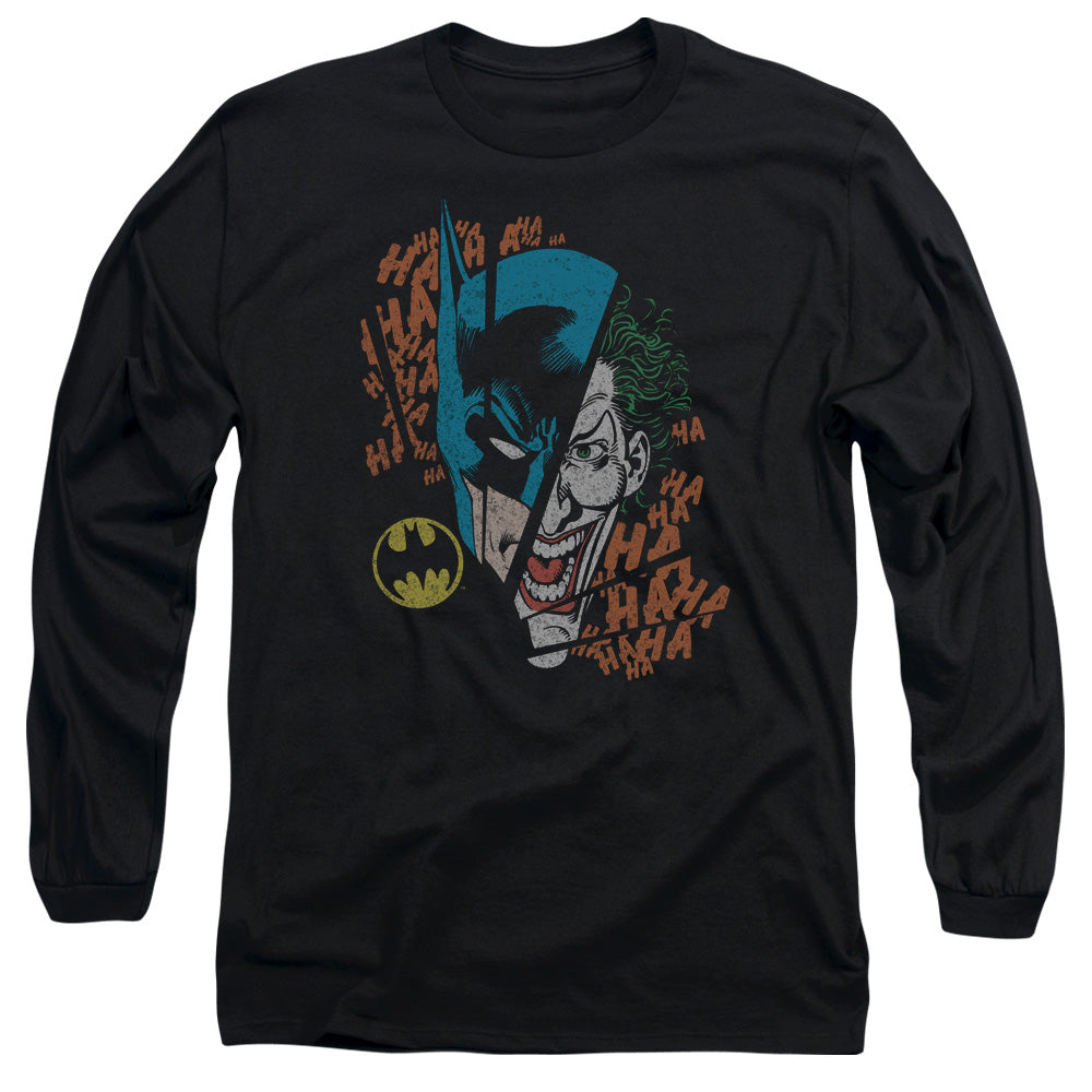 AN OFFCIALLY LICENSED DC BROKEN VISAGE MEN'S LONG SLEEVE T-SHIRT BLACK