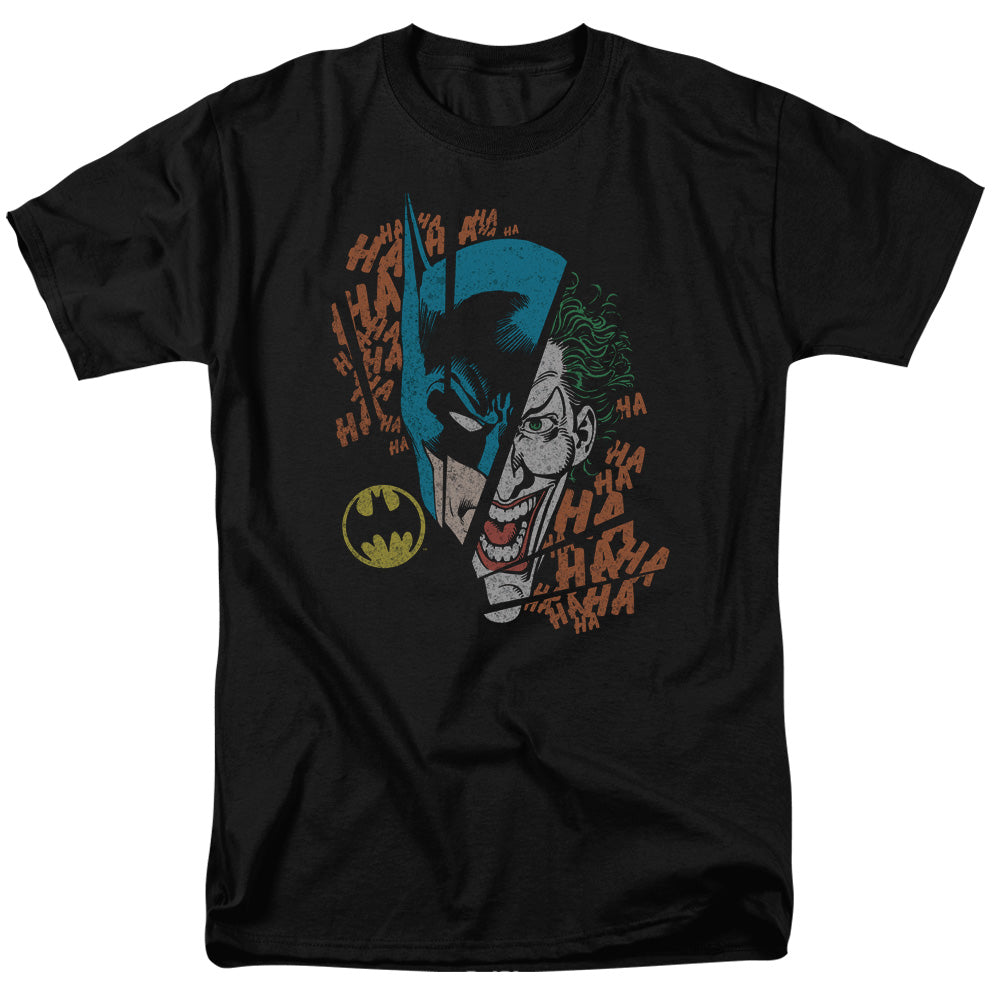 AN OFFCIALLY LICENSED DC BROKEN VISAGE MEN'S REGULAR FIT T-SHIRT BLACK
