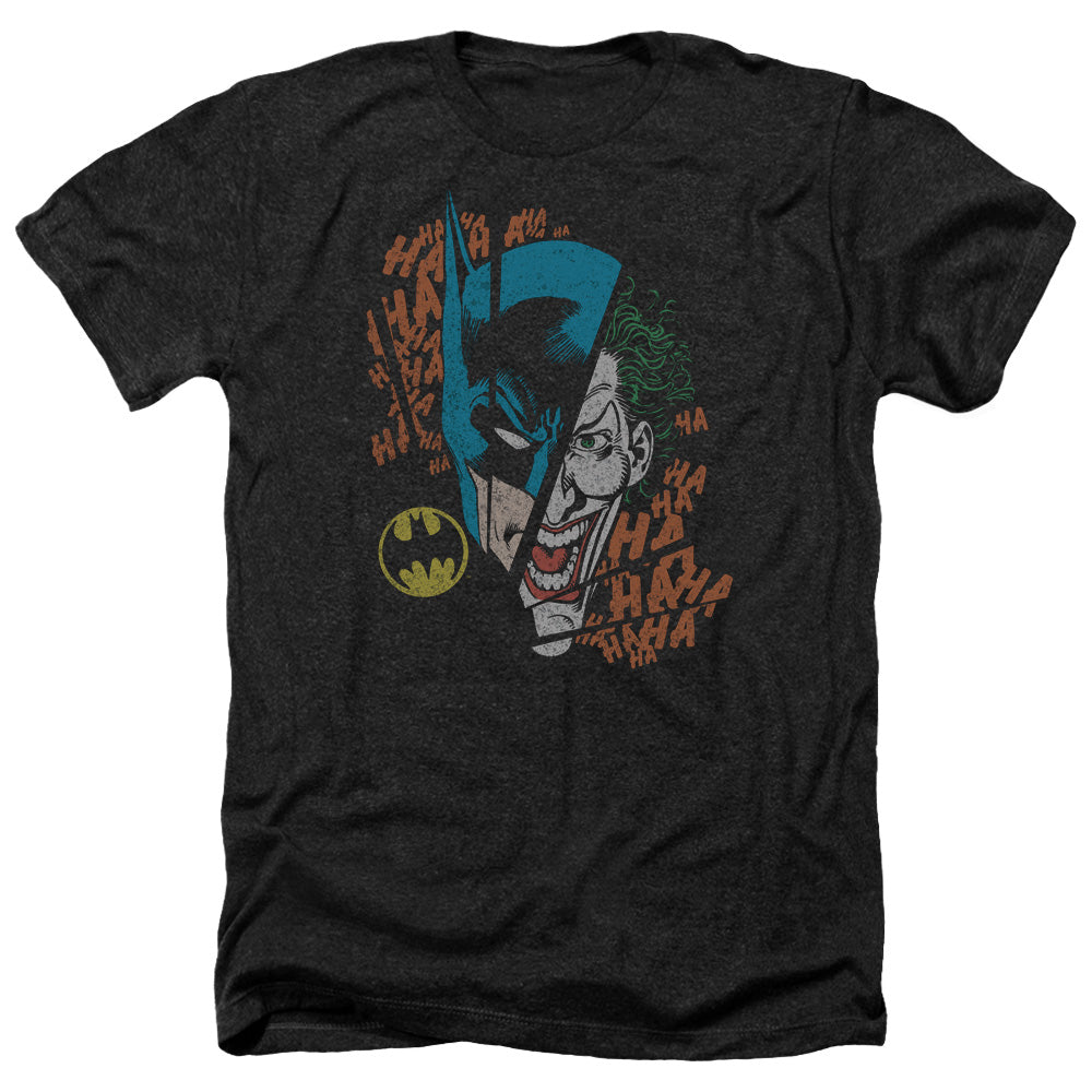 AN OFFCIALLY LICENSED DC BROKEN VISAGE MEN'S HEATHER T-SHIRT CHARCOAL