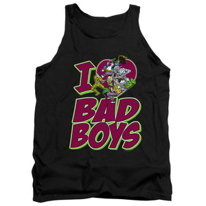 AN OFFCIALLY LICENSED DC I HEART BAD BOYS ADULT UNISEX TANK TOP BLACK