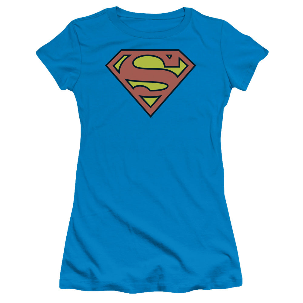 DC Superman Logo Licensed Women's T-Shirt Juniors SM-XL