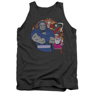 AN OFFCIALLY LICENSED DC APOKOLIPS REPRESENT ADULT UNISEX TANK TOP CHARCOAL
