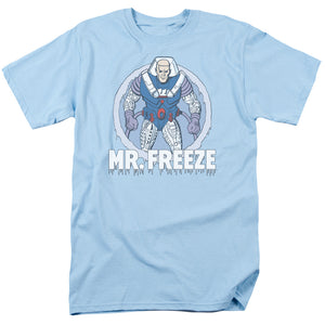 AN OFFCIALLY LICENSED DC MR FREEZE MEN'S REGULAR FIT T-SHIRT LIGHT BLUE