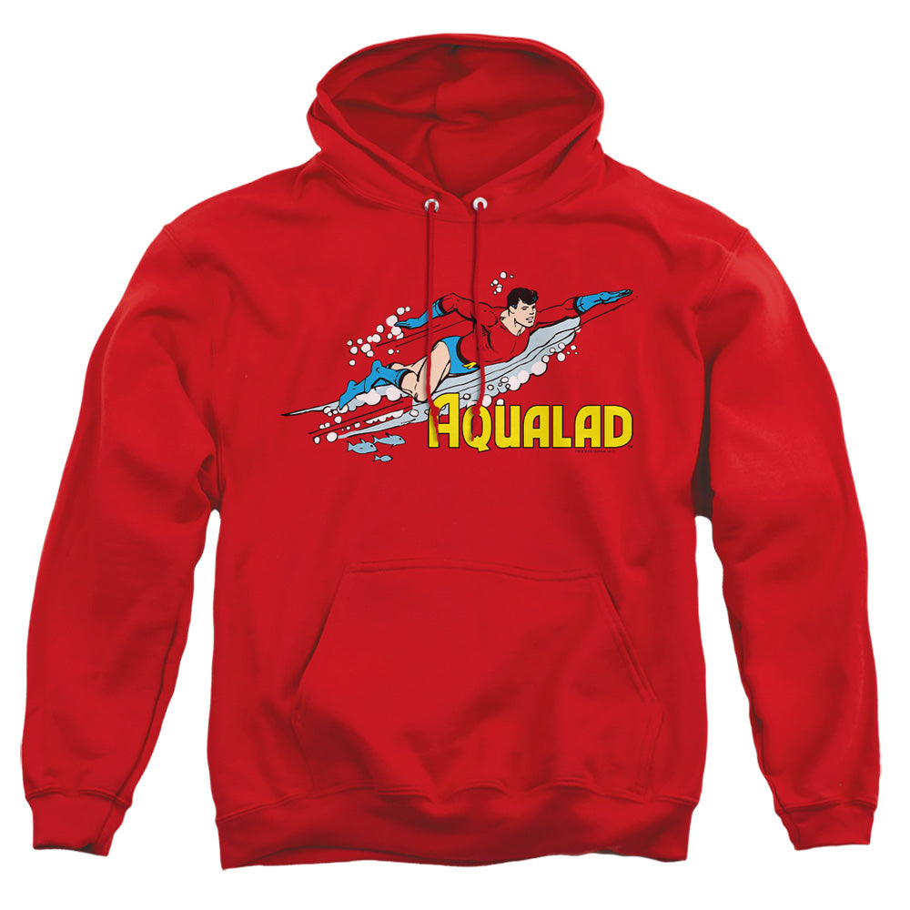 AN OFFCIALLY LICENSED DC AQUALAD ADULT UNISEX PULLOVER HOODIE RED
