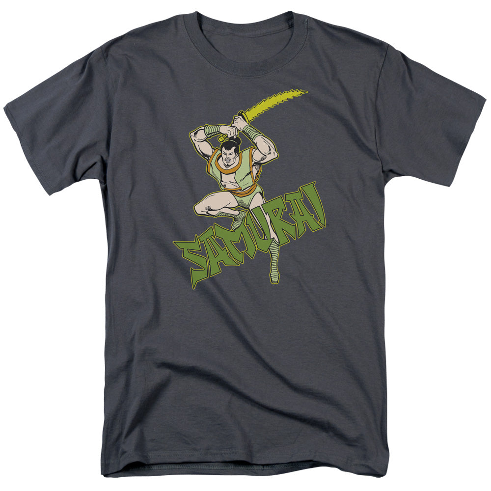 AN OFFCIALLY LICENSED DC SAMURAI MEN'S REGULAR FIT T-SHIRT CHARCOAL