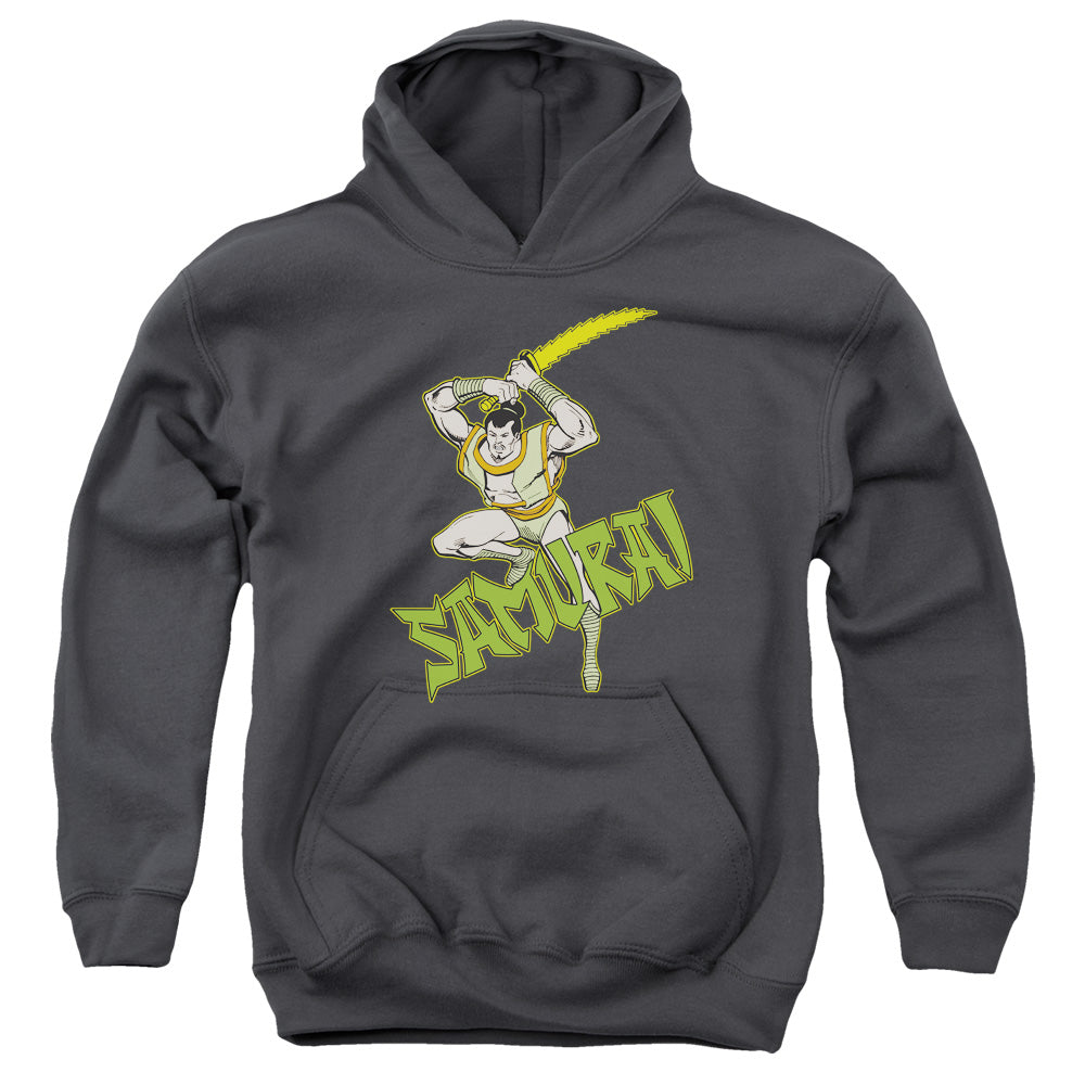 AN OFFCIALLY LICENSED DC SAMURAI YOUTH HOODIE CHARCOAL