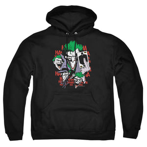 AN OFFCIALLY LICENSED DC FOUR OF A KIND ADULT UNISEX PULLOVER HOODIE BLACK
