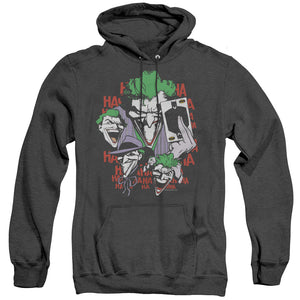AN OFFCIALLY LICENSED DC FOUR OF A KIND ADULT UNISEX HEATHER PULLOVER HOODIE BLACK