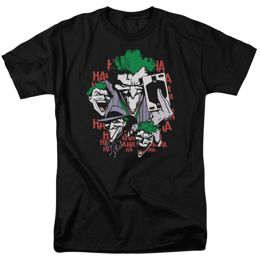 AN OFFCIALLY LICENSED DC FOUR OF A KIND MEN'S REGULAR FIT T-SHIRT BLACK