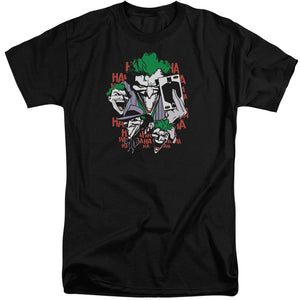 AN OFFCIALLY LICENSED DC FOUR OF A KIND MEN'S TALL FIT T-SHIRT BLACK
