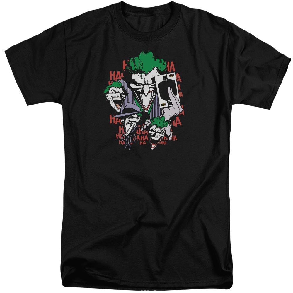 AN OFFCIALLY LICENSED DC FOUR OF A KIND MEN'S TALL FIT T-SHIRT BLACK