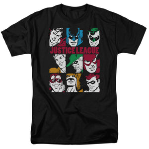 AN OFFCIALLY LICENSED DC NINE BLOCKS OF JUSTICE MEN'S REGULAR FIT T-SHIRT BLACK