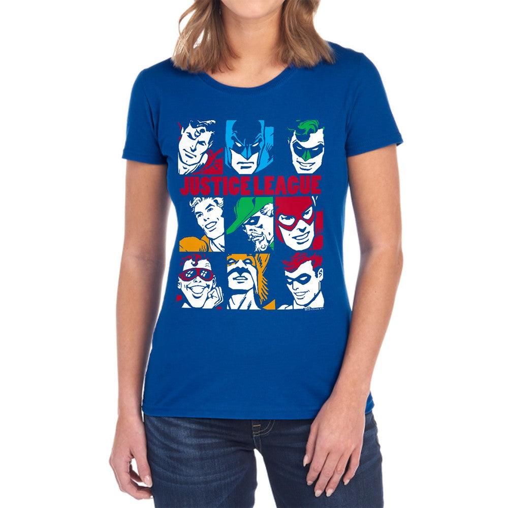 DC Nine Blocks Of Justice Licensed Women's T-Shirt Regular Fit LG