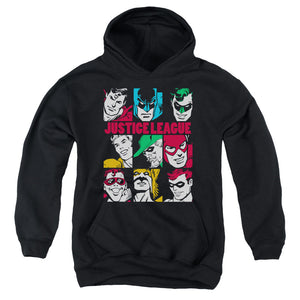 AN OFFCIALLY LICENSED DC NINE BLOCKS OF JUSTICE YOUTH HOODIE BLACK