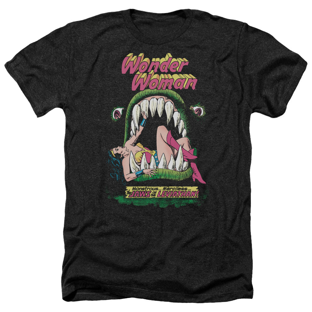 AN OFFCIALLY LICENSED DC JAWS MEN'S HEATHER T-SHIRT CHARCOAL
