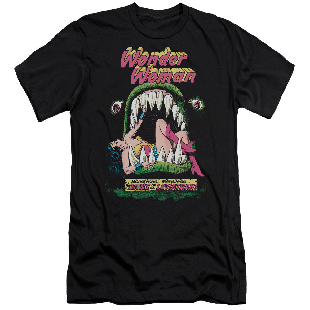 AN OFFCIALLY LICENSED DC JAWS MEN'S PREMIUM SLIM FIT T-SHIRT BLACK