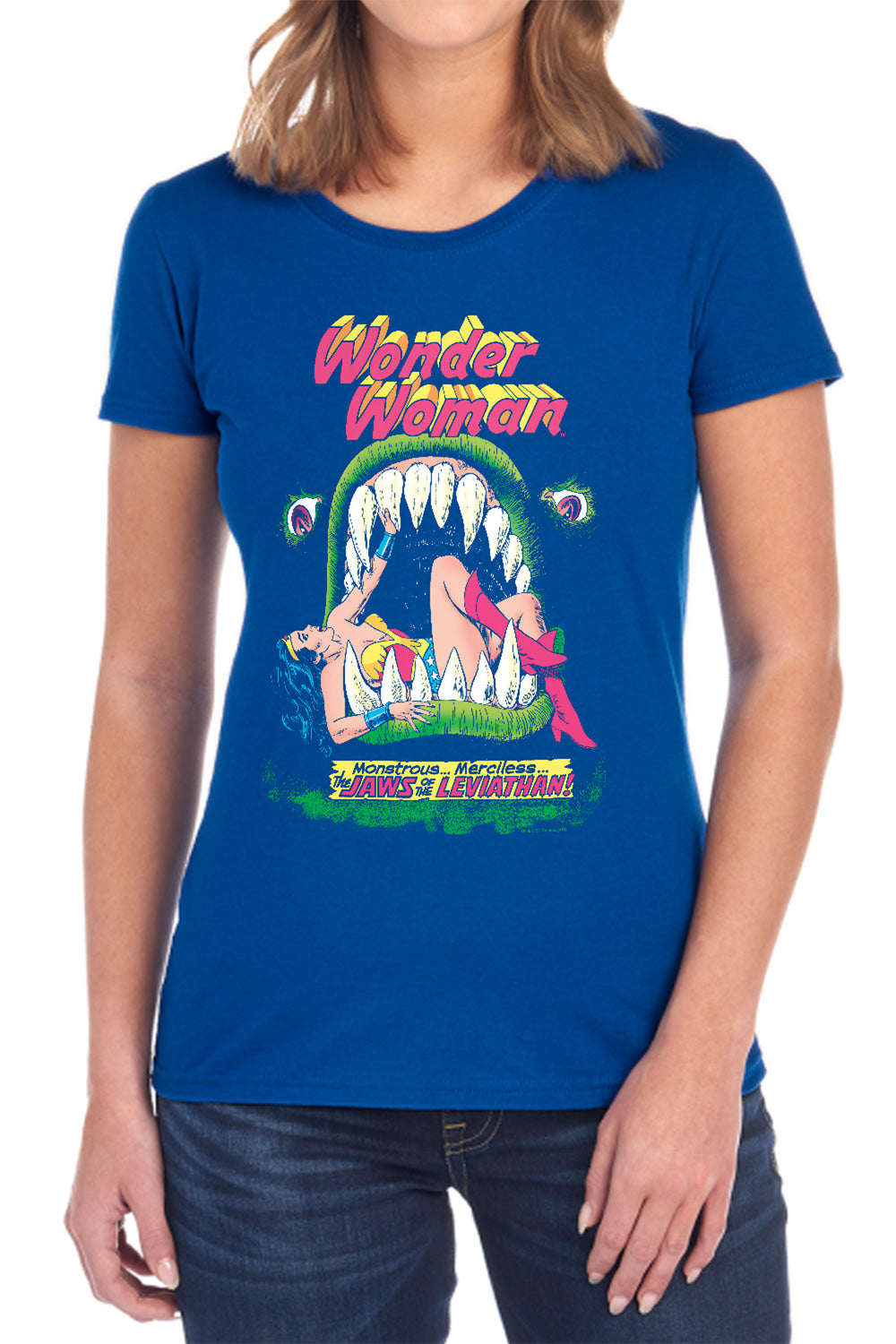 AN OFFCIALLY LICENSED DC JAWS WOMEN'S REGULAR FIT T-SHIRT BLACK