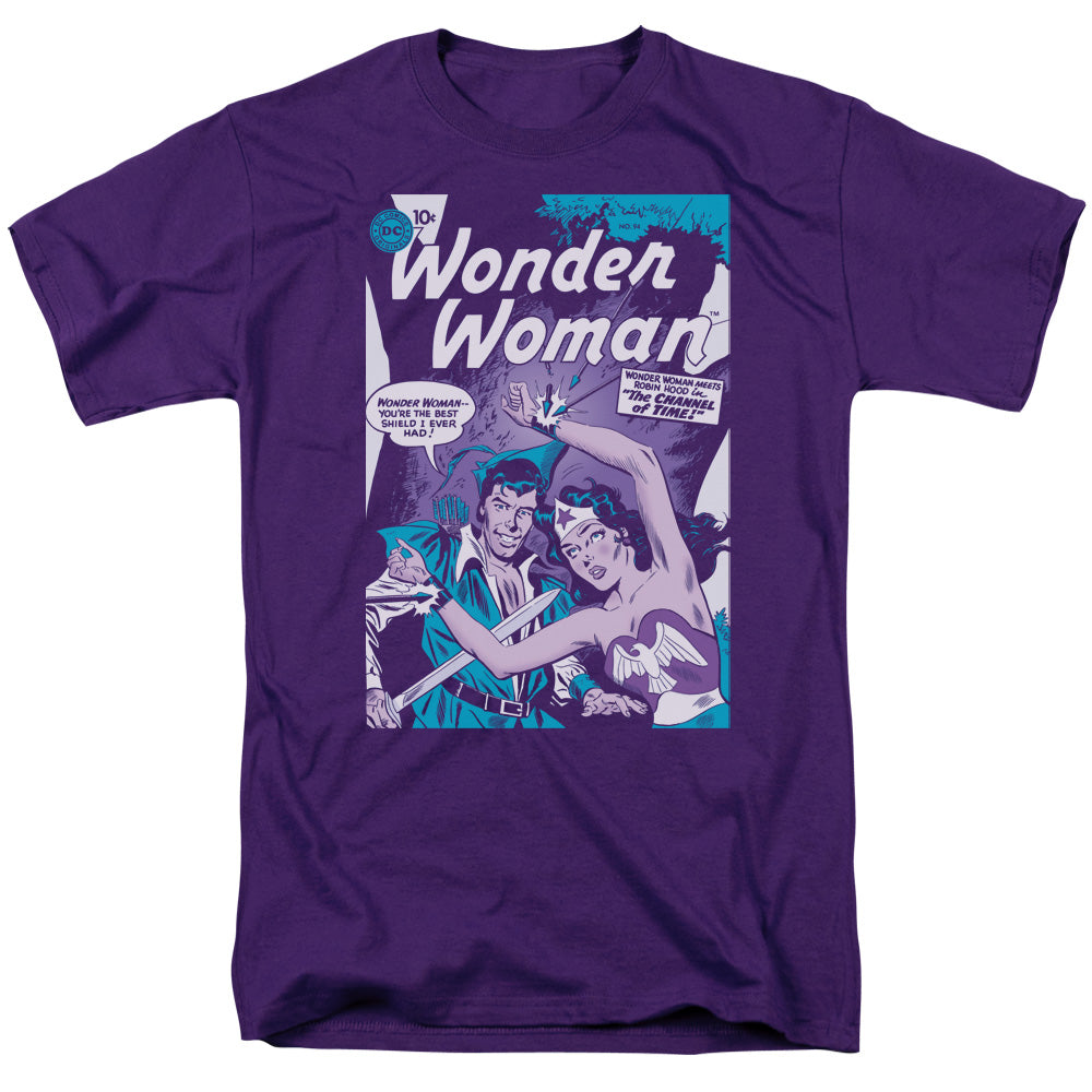AN OFFCIALLY LICENSED DC HUMAN SHIELD MEN'S REGULAR FIT T-SHIRT PURPLE