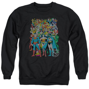 AN OFFCIALLY LICENSED DC ORIGINAL UNIVERSE ADULT UNISEX CREWNECK SWEATSHIRT BLACK