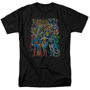 AN OFFCIALLY LICENSED DC ORIGINAL UNIVERSE MEN'S REGULAR FIT T-SHIRT BLACK