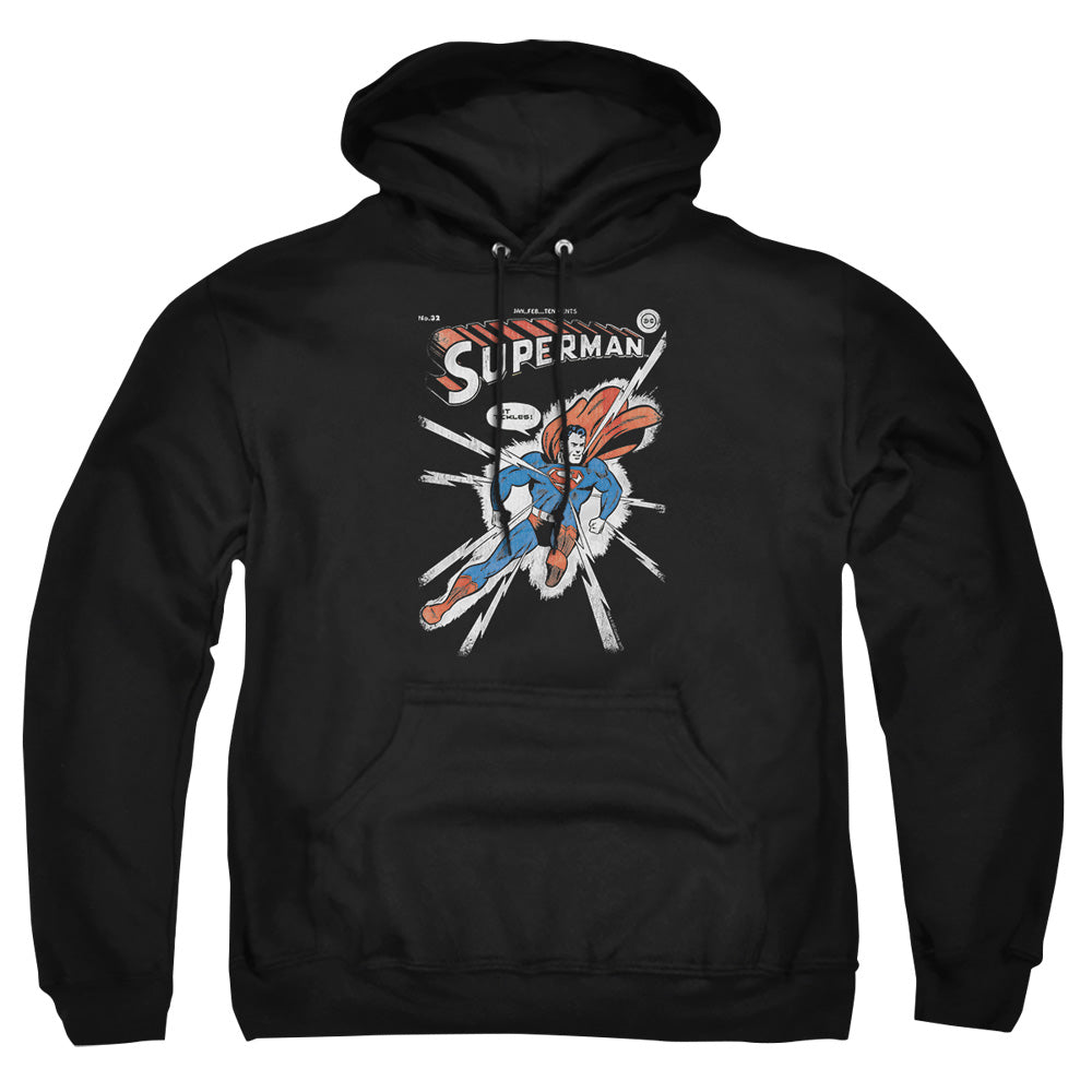 AN OFFCIALLY LICENSED DC COVER ME ADULT UNISEX PULLOVER HOODIE BLACK