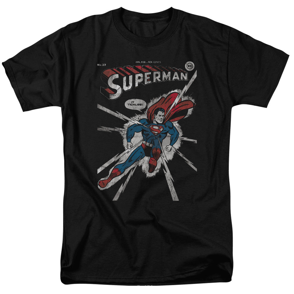 AN OFFCIALLY LICENSED DC COVER ME MEN'S REGULAR FIT T-SHIRT BLACK