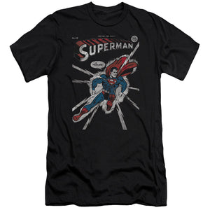 AN OFFCIALLY LICENSED DC COVER ME MEN'S PREMIUM SLIM FIT T-SHIRT BLACK