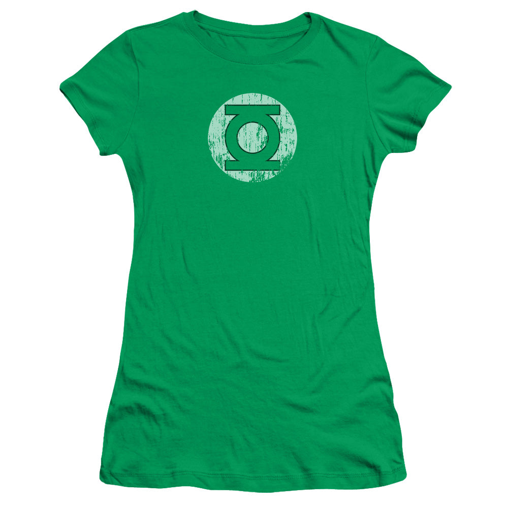 DC Distressed Lantern Logo Licensed Women's T-Shirt Juniors MD-LG