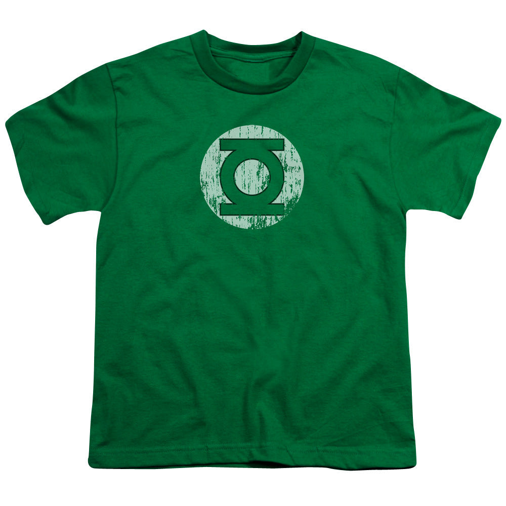 DC Distressed Lantern Logo Licensed Kid's T-Shirt (Ages 4-7) XS-XL