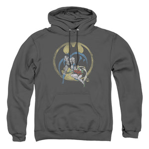 AN OFFCIALLY LICENSED DC TEAM ADULT UNISEX PULLOVER HOODIE CHARCOAL