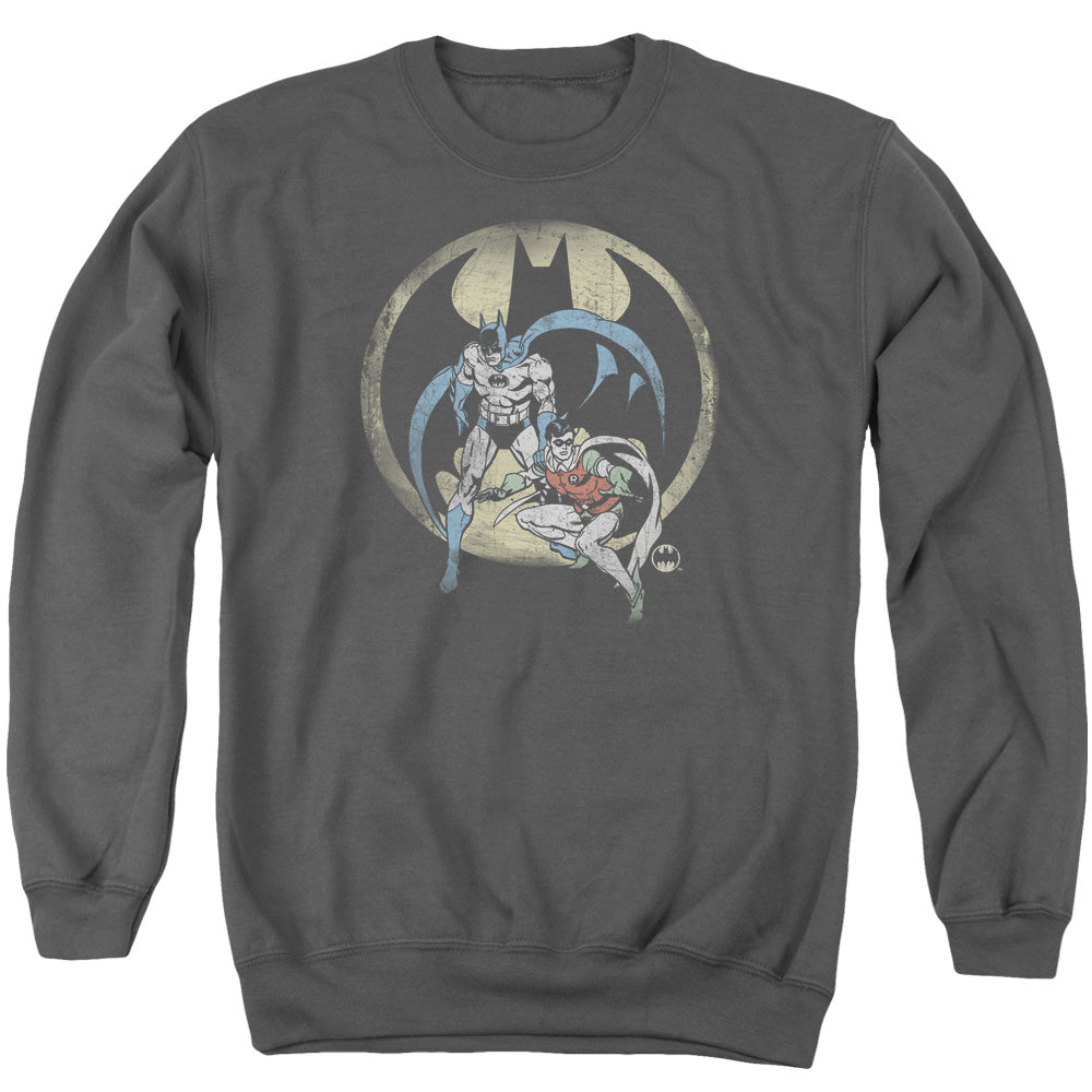 AN OFFCIALLY LICENSED DC TEAM ADULT UNISEX CREWNECK SWEATSHIRT CHARCOAL