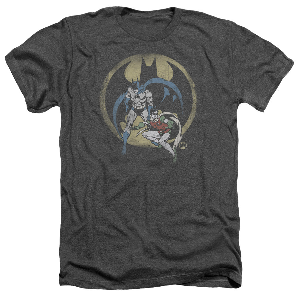 AN OFFCIALLY LICENSED DC TEAM MEN'S HEATHER T-SHIRT CHARCOAL