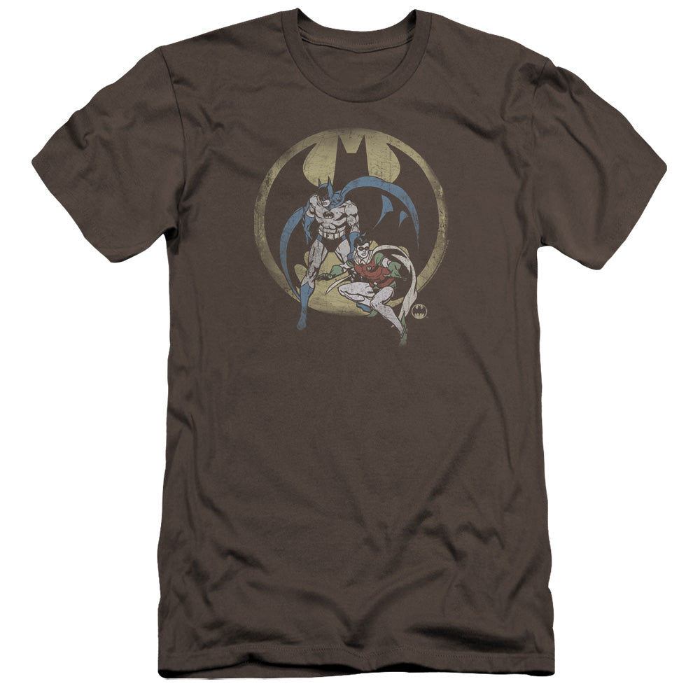 AN OFFCIALLY LICENSED DC TEAM MEN'S PREMIUM SLIM FIT T-SHIRT CHARCOAL