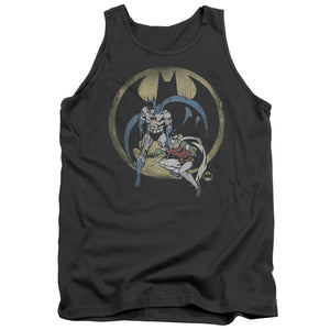 AN OFFCIALLY LICENSED DC TEAM ADULT UNISEX TANK TOP CHARCOAL
