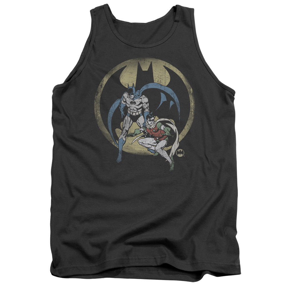 AN OFFCIALLY LICENSED DC TEAM ADULT UNISEX TANK TOP CHARCOAL