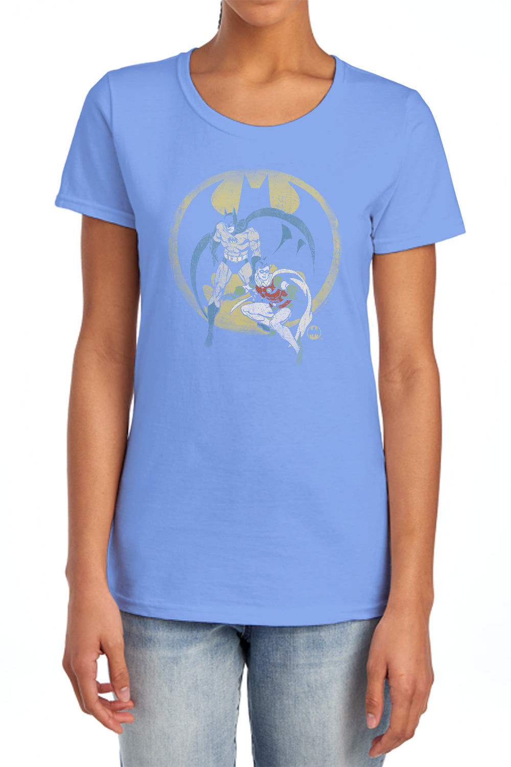AN OFFCIALLY LICENSED DC TEAM WOMEN'S REGULAR FIT T-SHIRT CHARCOAL