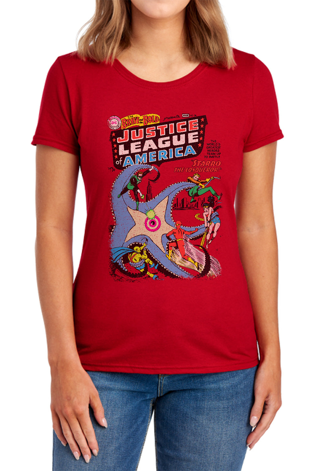 AN OFFCIALLY LICENSED DC NO 28 WOMEN'S REGULAR FIT T-SHIRT ROYAL