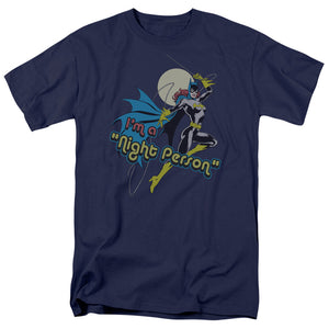 AN OFFCIALLY LICENSED DC NIGHT PERSON MEN'S REGULAR FIT T-SHIRT NAVY