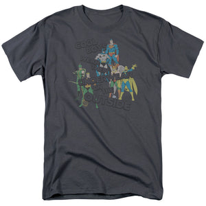 AN OFFCIALLY LICENSED DC UNDERWEAR MEN'S REGULAR FIT T-SHIRT SILVER