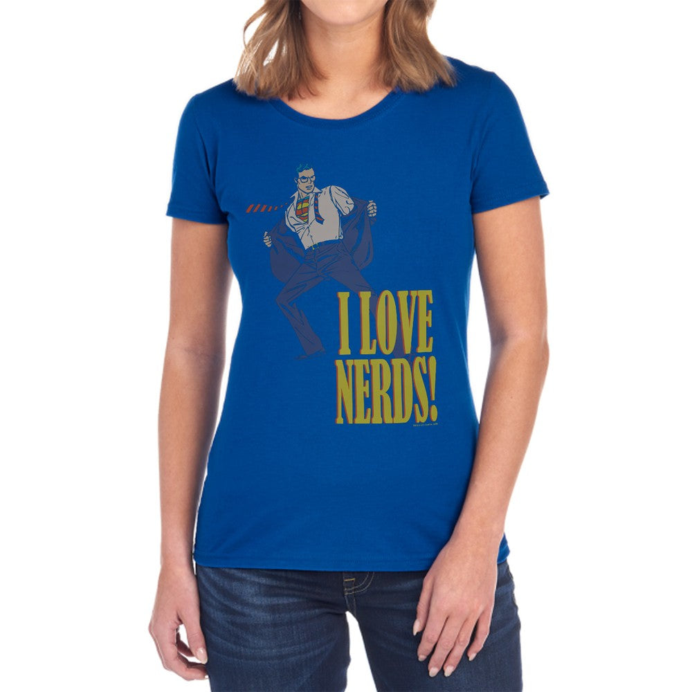 DC I Love Nerds Licensed Women's T-Shirt Regular Fit SM-XL