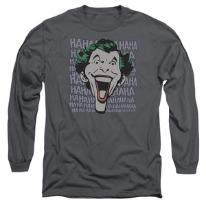 AN OFFCIALLY LICENSED DC DASTARDLY MERRIMENT MEN'S LONG SLEEVE T-SHIRT CHARCOAL