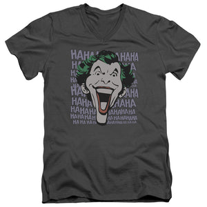 AN OFFCIALLY LICENSED DC DASTARDLY MERRIMENT MEN'S V-NECK T-SHIRT CHARCOAL