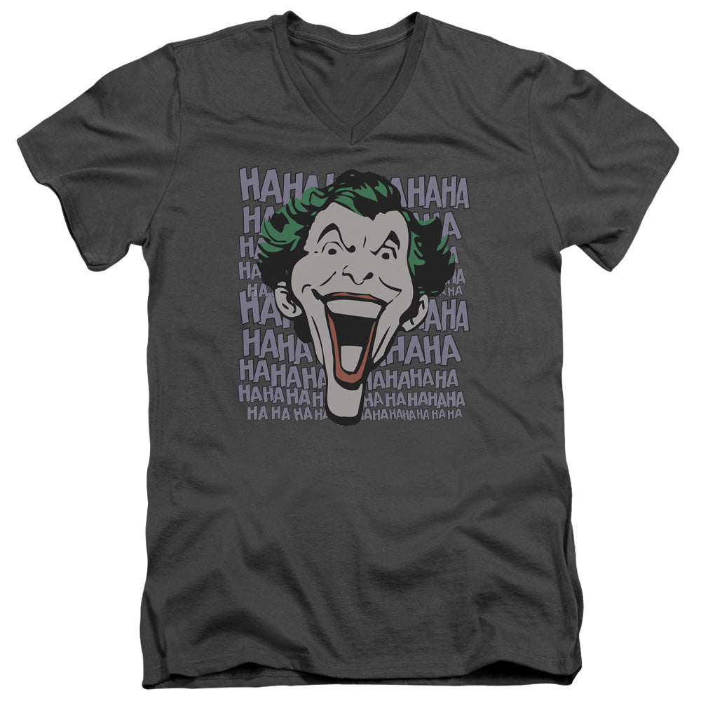 AN OFFCIALLY LICENSED DC DASTARDLY MERRIMENT MEN'S V-NECK T-SHIRT CHARCOAL