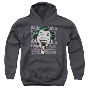 AN OFFCIALLY LICENSED DC DASTARDLY MERRIMENT YOUTH HOODIE CHARCOAL