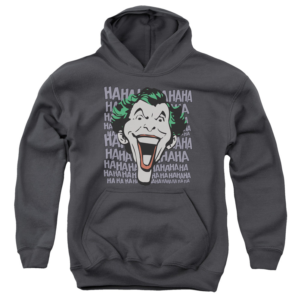 AN OFFCIALLY LICENSED DC DASTARDLY MERRIMENT YOUTH HOODIE CHARCOAL