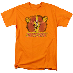 AN OFFCIALLY LICENSED DC RING OF FIRESTORM MEN'S REGULAR FIT T-SHIRT ORANGE