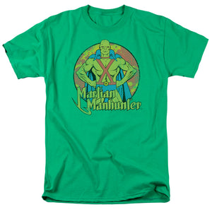 AN OFFCIALLY LICENSED DC MARTIAN MANHUNTER MEN'S REGULAR FIT T-SHIRT KELLY GREEN