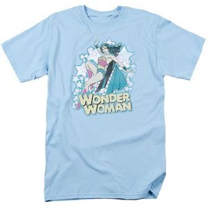 AN OFFCIALLY LICENSED DC IM WONDER WOMAN MEN'S REGULAR FIT T-SHIRT LIGHT BLUE
